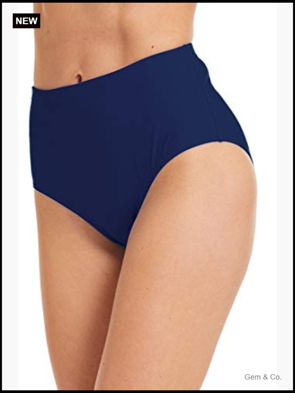 Women's High Waist Retro Full Coverage Bikini Swimsuit Bottom - Picture 2 of 7